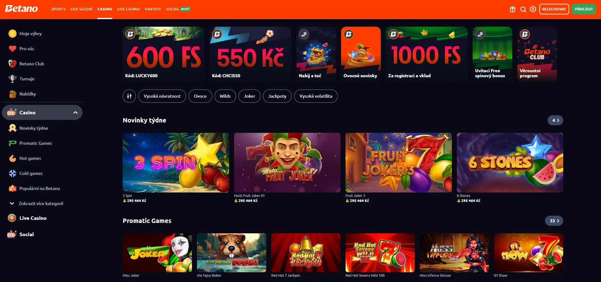 Nové casino online: Bonusy a akce